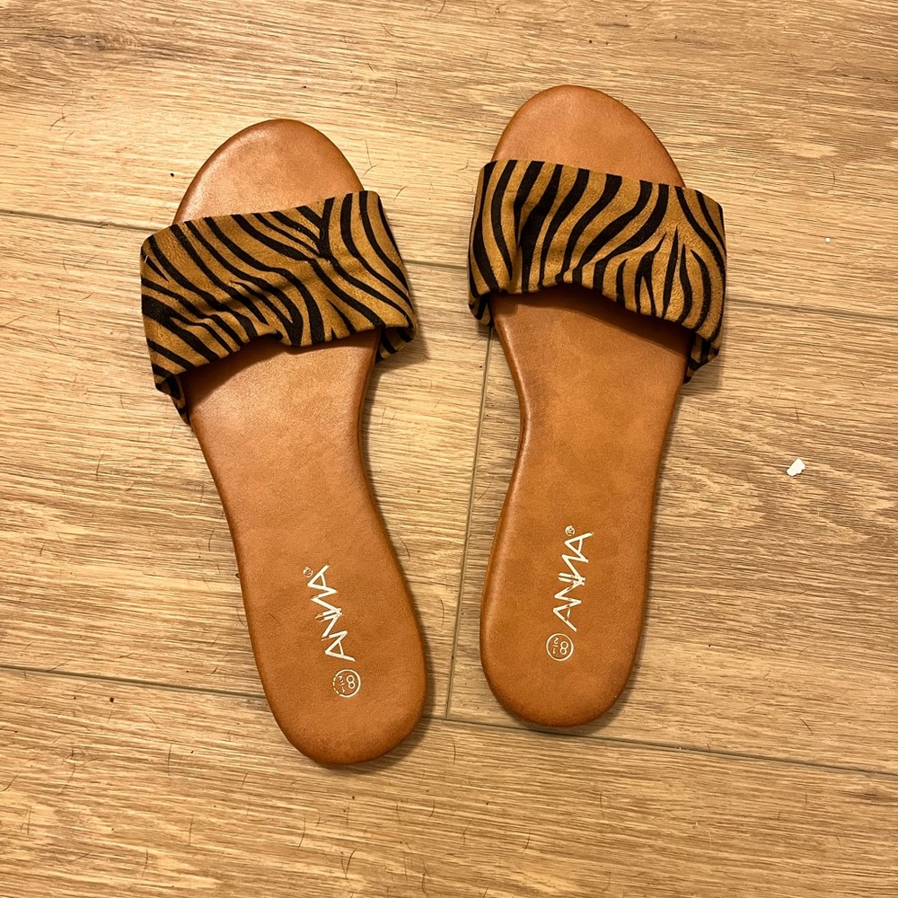 Tiger print sandals